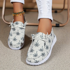 Women's Thick Bottom Low Top Boat Shoes Lightweight Lace Outdoor Shoes
