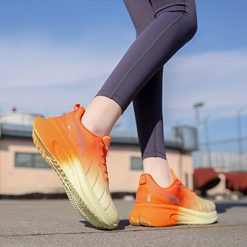 Women's Colorblock Platform Sneakes Casual Lace Up Outdoor Shoes