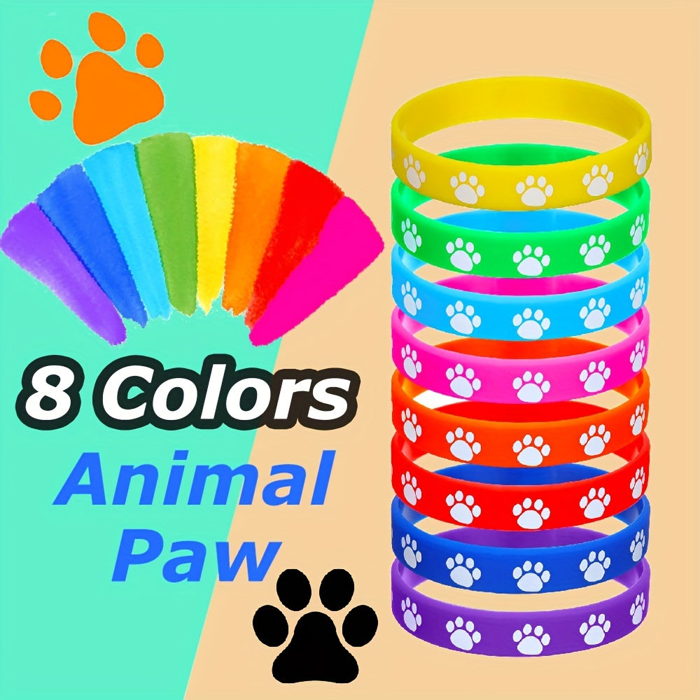 Dog Claw Pattern Silicone Bracelet Elastic Bracelet