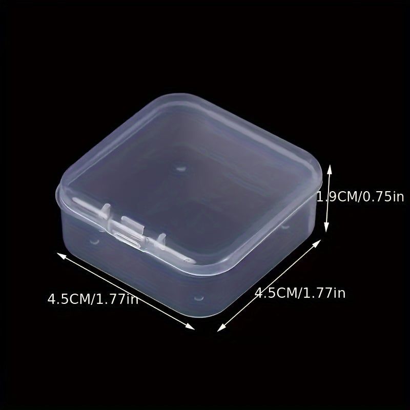 5Pcs Clear Square Boxes for Jewelry Storage