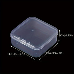 5Pcs Clear Square Boxes for Jewelry Storage