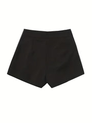 High Waist Button Decor Shorts for Summer