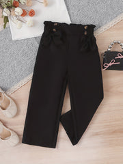 Girls' Bow Front Straight Leg Pants Summer Clothes