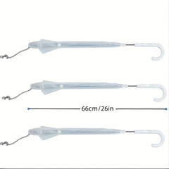 Pet Dog Transparent Umbrella Rainproof Walking Dog Leash Umbrella