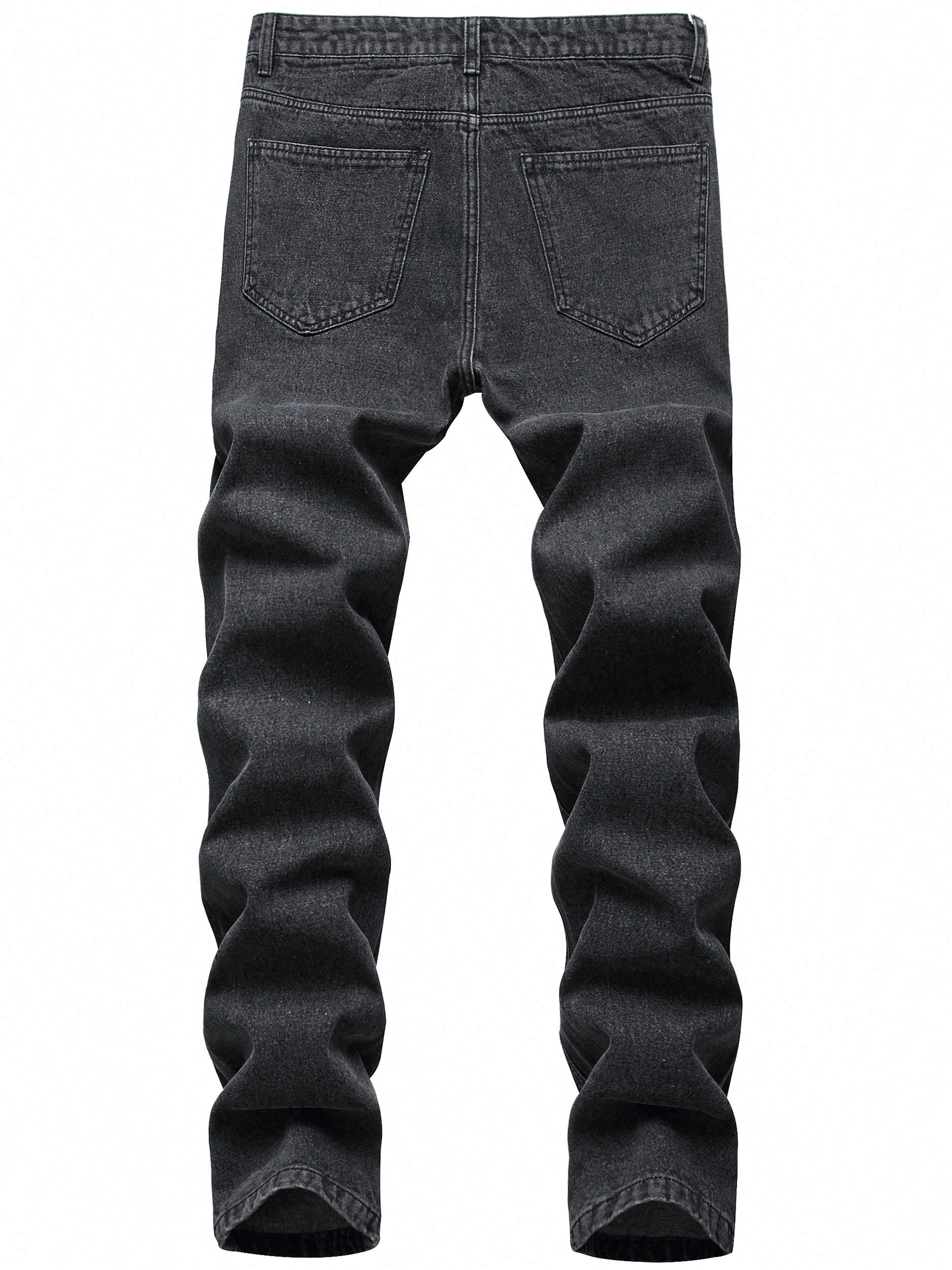 Mens Slim Fit Stretch Denim Jeans Skinny Distressed Comfort Pants