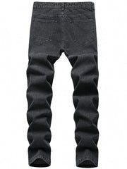 Mens Slim Fit Stretch Denim Jeans Skinny Distressed Comfort Pants