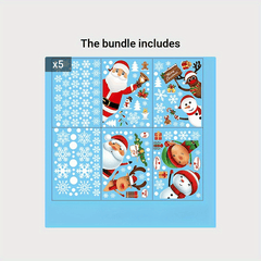 Christmas Snowflake Window Clings Stickers For Glass Xmas Decorations