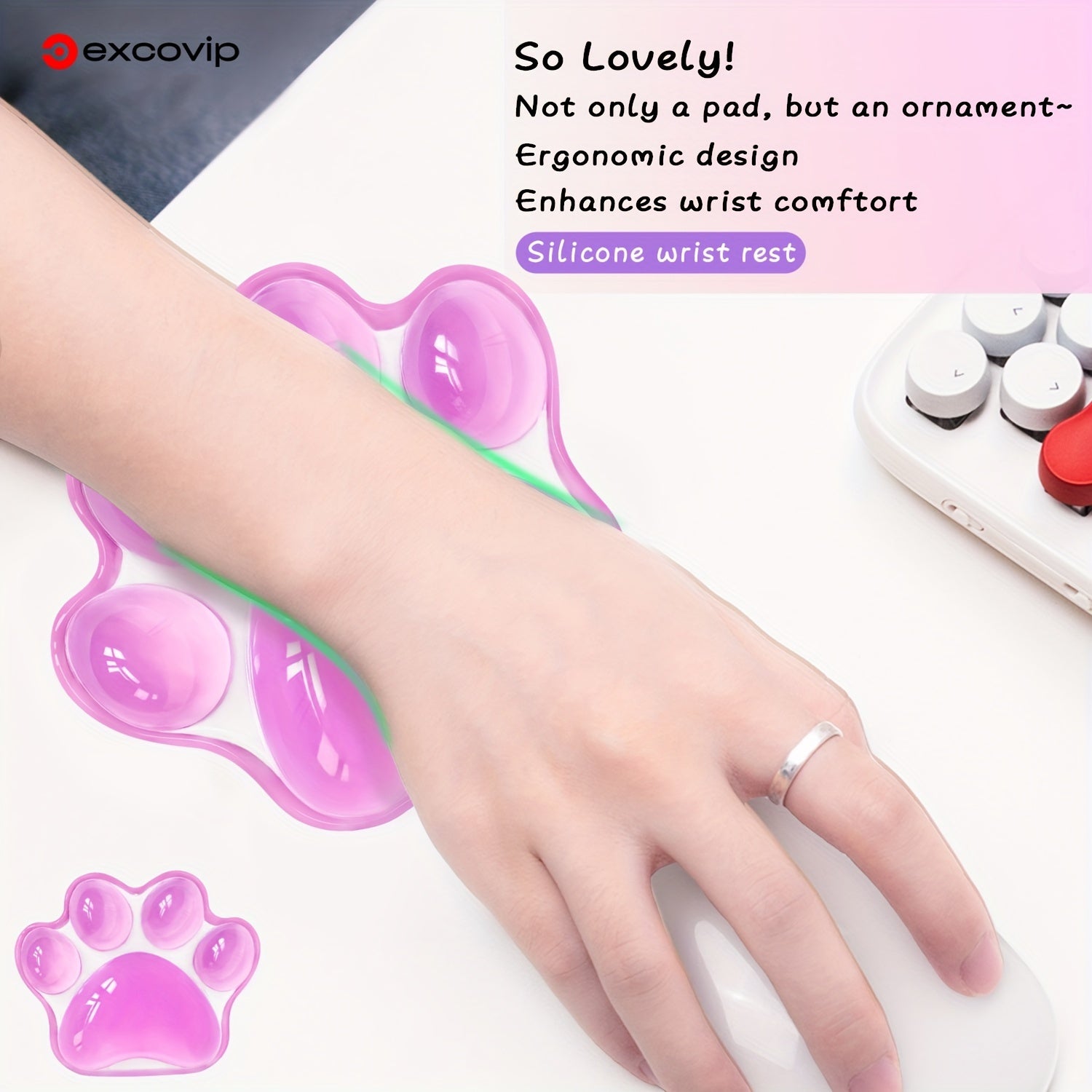 Crystal Cat Claw Wrist Guard Hand Rest for Mouse Hand Pad