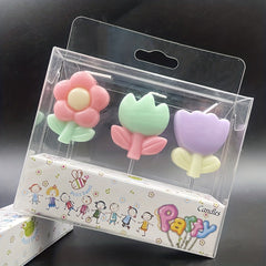 Flower Candle Birthday Party Decor Retro Toy