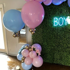 163pcs Macaron Pink Birthday Party Backdrop Baby Shower Wedding Decoration