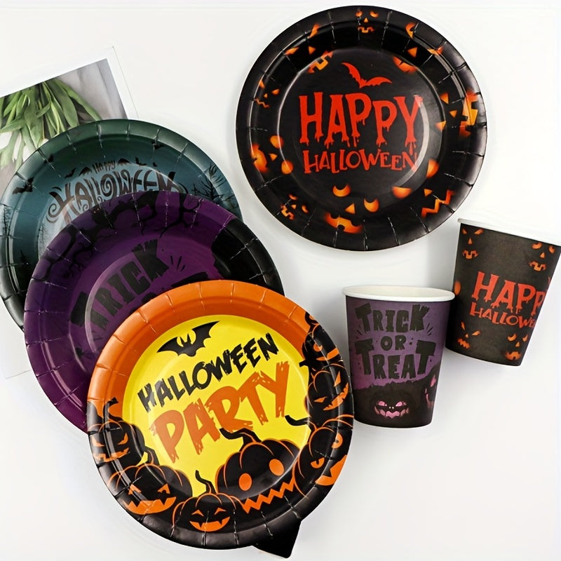 Halloween Party Tableware Pumpkin Paper Plate Disposable 17 78 Cm