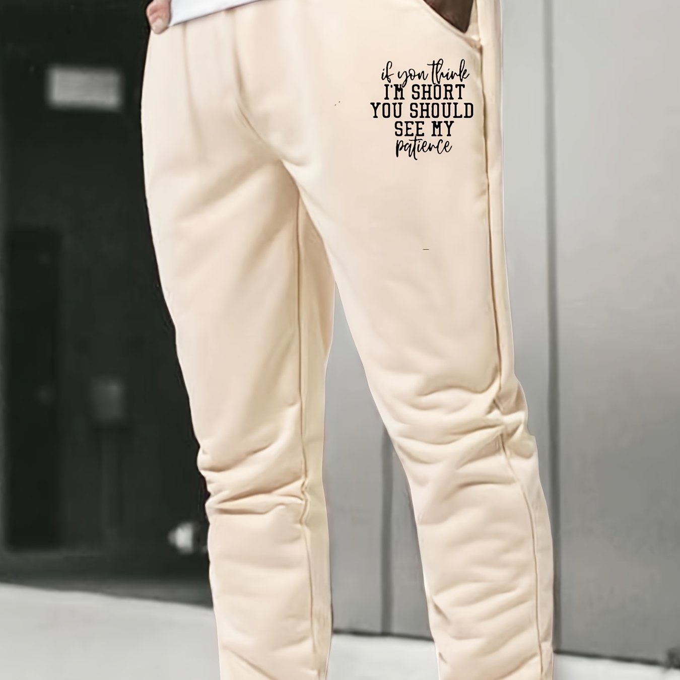 Men's Drawstring Sweatpants Loose Casual Comfy Jogger Pants