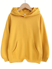 Teen Girl's Long Sleeve Hooded Sweatshirt with Pocket