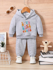 LOVE LIKE JESUS Kids Outfit Baby Trousers Long Sleeve Sweatshirt Set