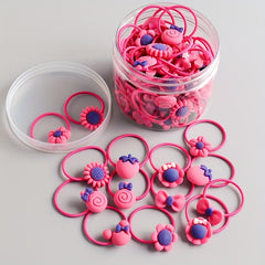 40pcs Kids Elastic Hair Rope Girls Headwear Hair Accessories