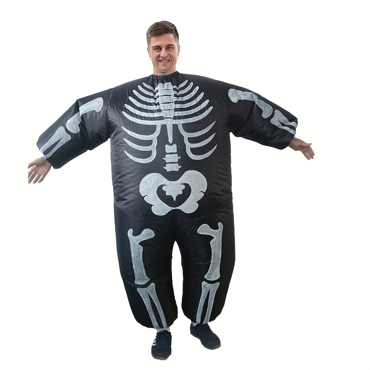 Inflatable Skeleton Costume Funny Cosplay Party Outfit