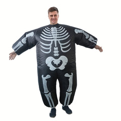 Inflatable Skeleton Costume Funny Cosplay Party Outfit
