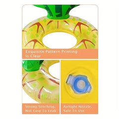 Summer Pineapple Inflatable Swimming Ring Safe Comfort Floating