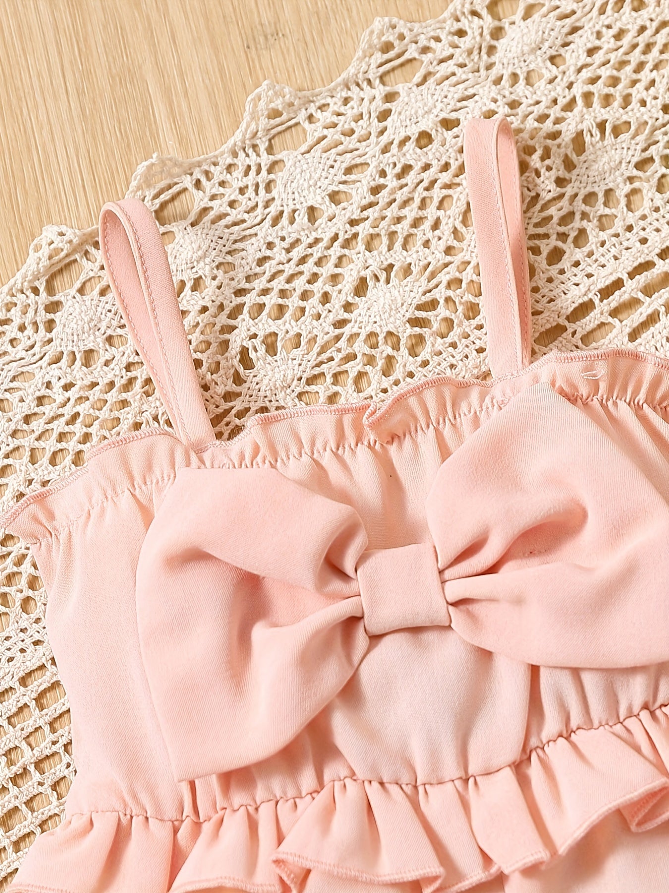 Baby Girls Bowknot Cami Romper Summer Clothes