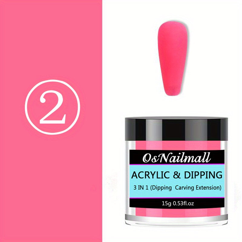 Clear Pink Acrylic Powder French Nail Art Tip Extension Pattern DIY