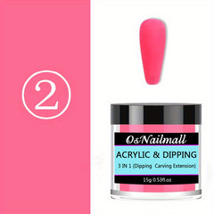 Clear Pink Acrylic Powder French Nail Art Tip Extension Pattern DIY