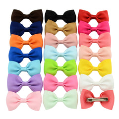 20pcs Bow Hair Clips for Kids