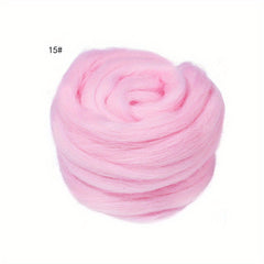 11 lb 50g Pink Felting Wool Fibre Felt Craft Toys DIY Needle Craft Mater