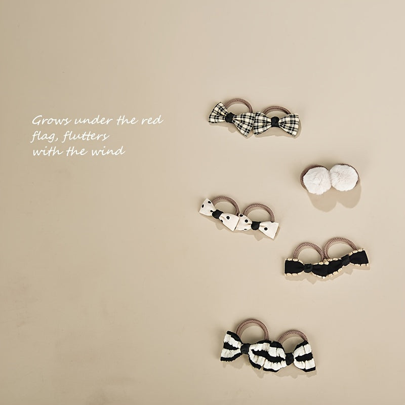 10pcs Bow Hair Ties for Girls