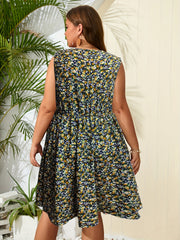 Vacay Dress Women's Plus Floral Print Mini Tank Dress