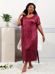 Heart & Letter Print Tee Nightdress