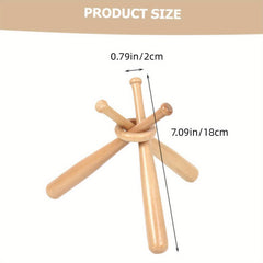 Wooden Baseball Bat Display Stand Holds 1 Baseball