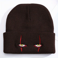Men's Cartoon Scary Eyes Knit Beanie Hat