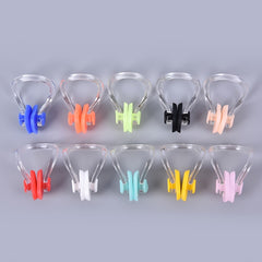 10pcs Random Silicone Swimming Nose Clip
