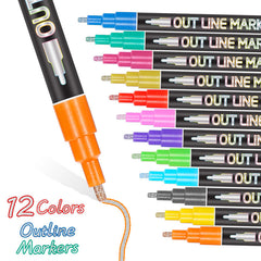 Easter Colors Outline Markers - Set of 8, 12, 20