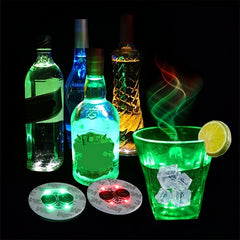 LED Coaster Flashing Light Up Pad for Bottle Wine Glass