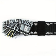 Men's Nylon Belt Alloy Smooth Buckle Casual Letter Tool Canvas Pants Belt