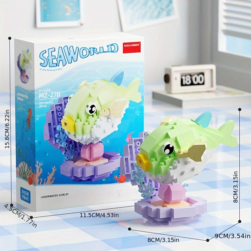 Ocean Fish Building Blocks DIY Educational Toy for Valentine's Day