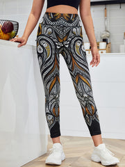 Stretch Digital Print Yoga Leggings for Women
