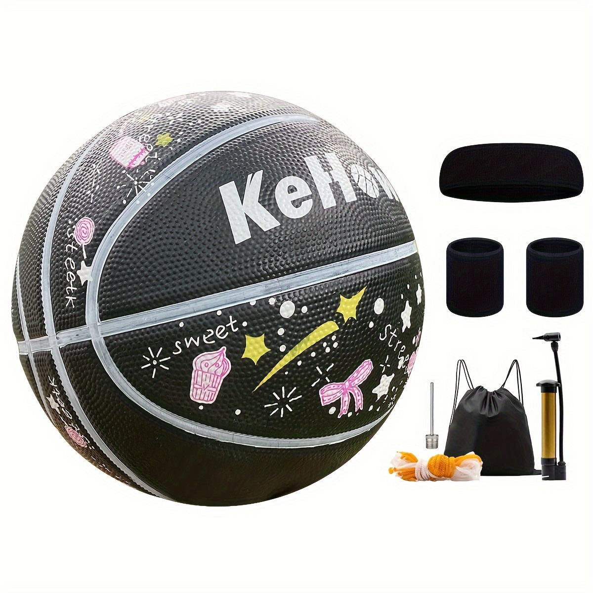 High Elasticity Rubber Basketball Set for Training