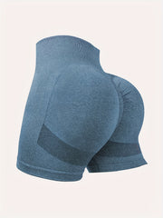 High Waist Seamless Yoga Shorts Tummy Control Sports Shorts
