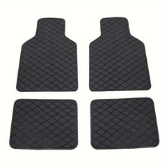 4pcs Waterproof Car Floor Mats Front & Rear Leather Car Carpet