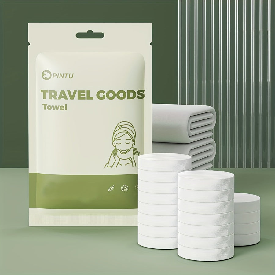 5pcs Compressed Towel Disposable Soft Face Towel for Travel & Camping