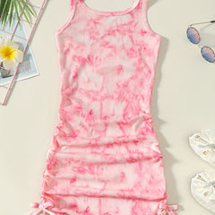 Summer Girls Tie Dye Off Shoulder Dress