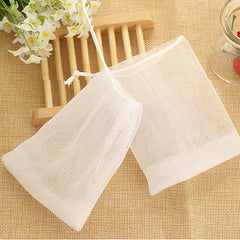 20pcs Exfoliating Soap Bubble Mesh Bags Drawstring Holder Bags for Body and Face