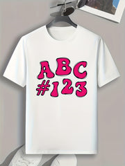 Letters And Numbers Print Men's Graphic T-shirt