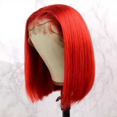 Short Bob 13x4 Lace Frontal Wig Brazilian Human Hair Preplucked