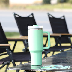 40oz Stainless Steel Insulated Tumbler Handle Warm Cold Sports Water Cup
