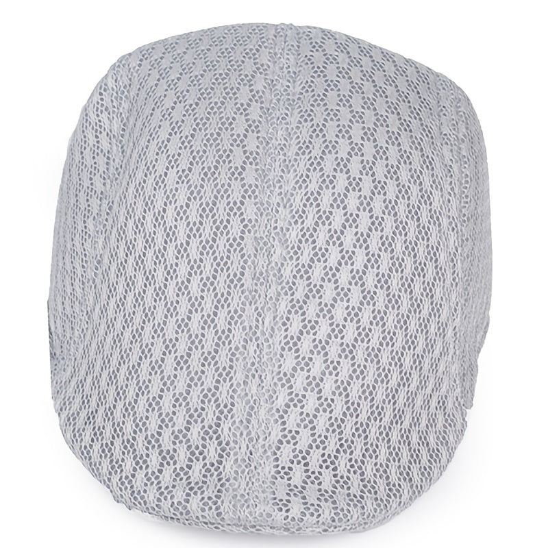Breathable Mesh Summer Hat Adjustable Newsboy Beret Ivy Cap Cabbie Flat Cap