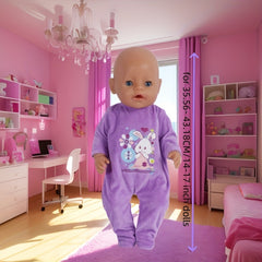 Doll Rabbit Outfits Rose Red Pink Bunny Patterns for 35-56-43-17-18inch Dolls