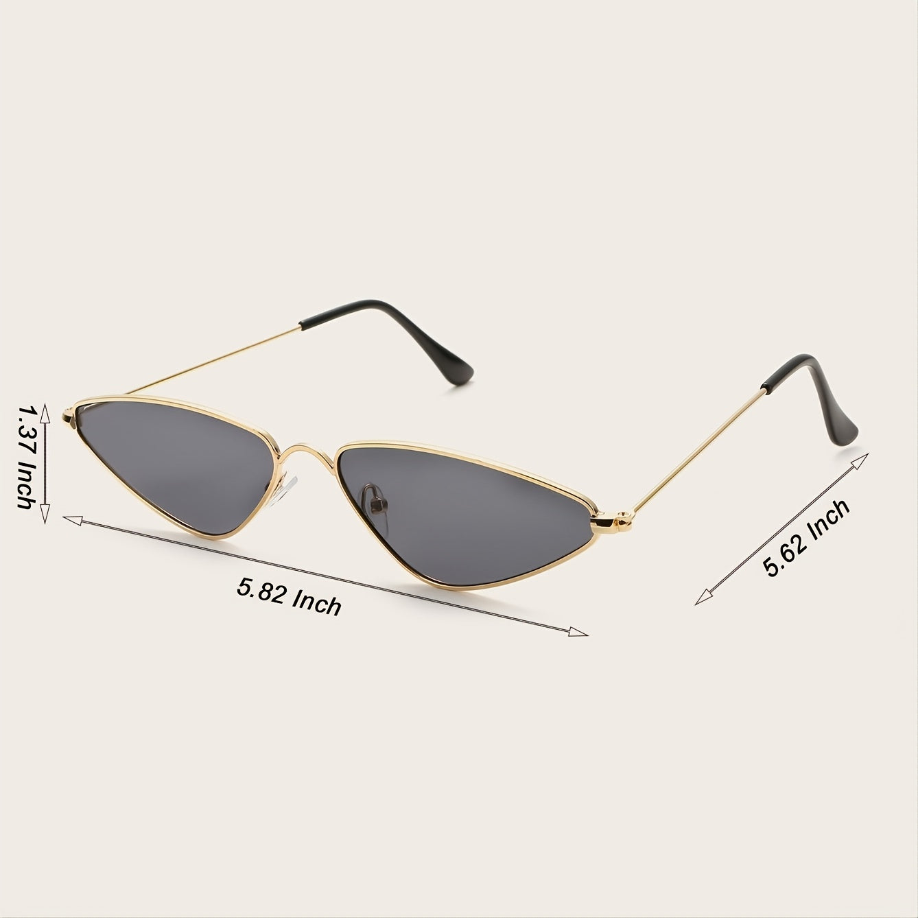 Small Frame Sunglasses Triangle Metal Sunglasses